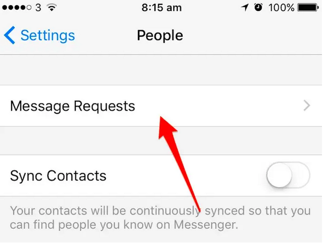 Read Secret Conversations on Messenger- check hidden inbox step 2