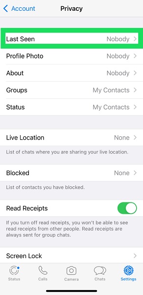 reach whatsapp messages without sender knowing privacy setting