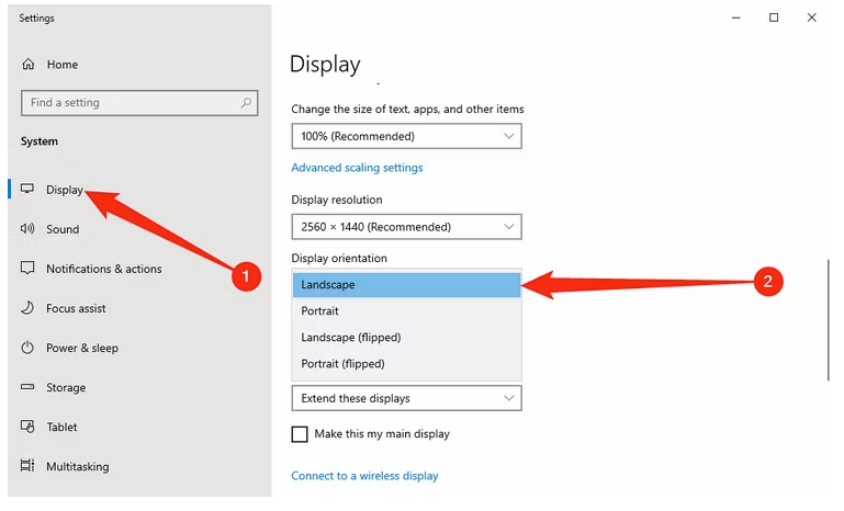 How to Rotate Screen on Computer Using Settings 